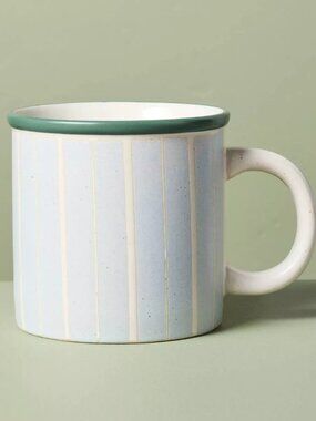 13.5oz Recycled‎ Ceramic Striped Mug Light Blue/Green - Hearth & Hand Magnolia
